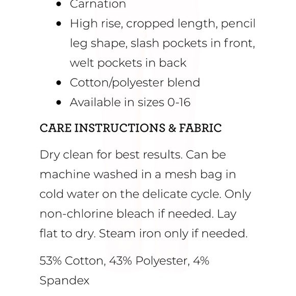 New without tags Cabi Grace trouser in carnation pink size 6 and size 8 - Picture 10 of 10